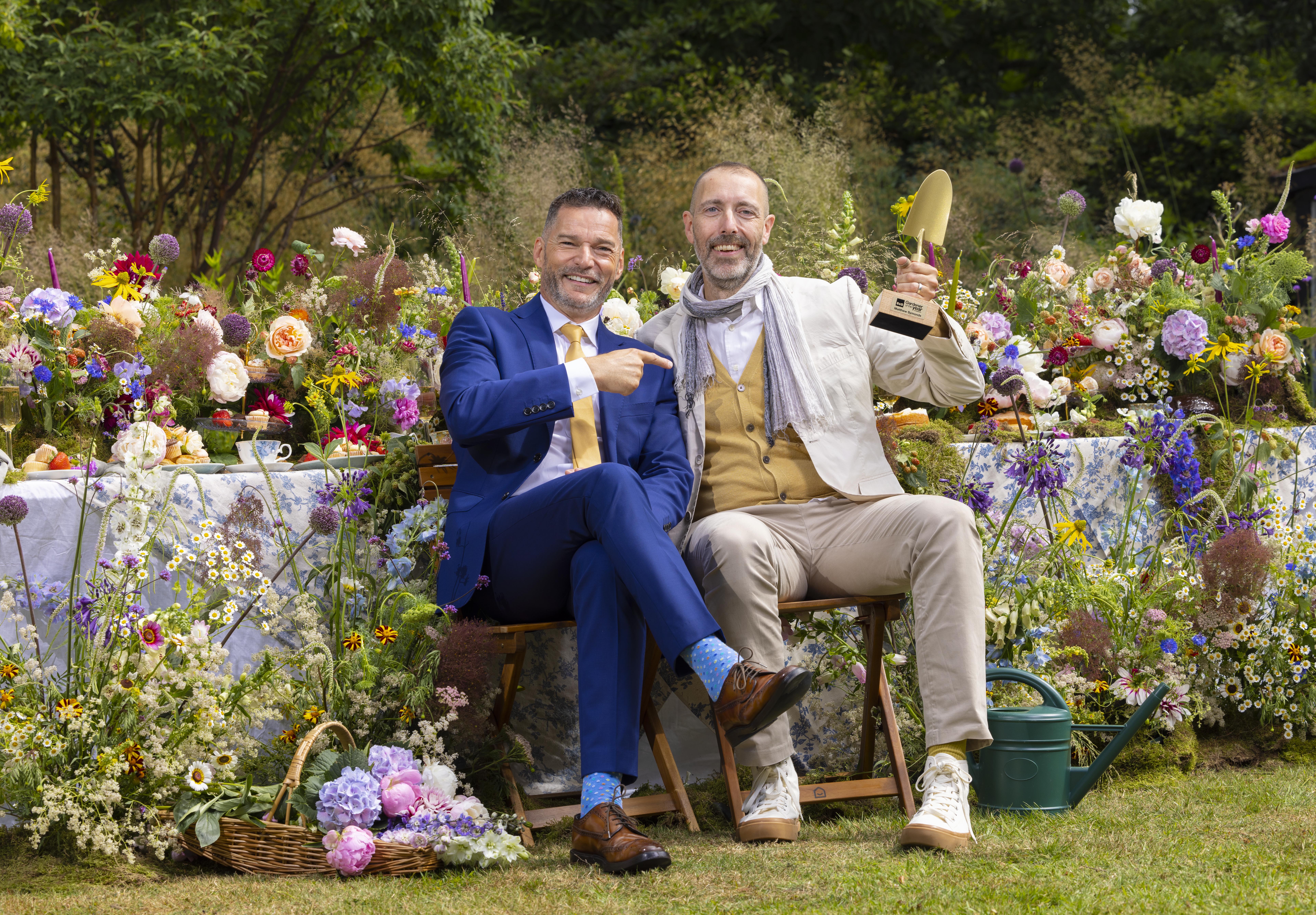 Matthew was named top gardener by judges including Fred Sirieix