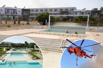 Hotel swimming pools in fire-ravaged Rhodes drained to tackle raging infernos