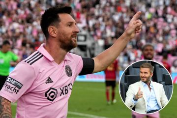 Messi grabs two goals and an assist in front of thrilled Beckham
