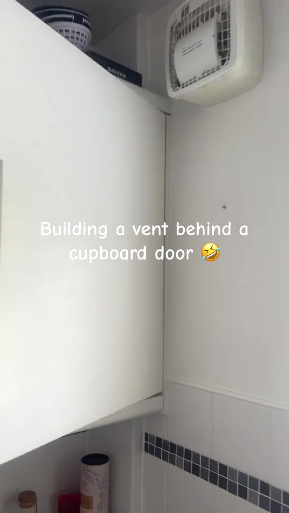 Someone had put the vent behind a cupboard in a design fail