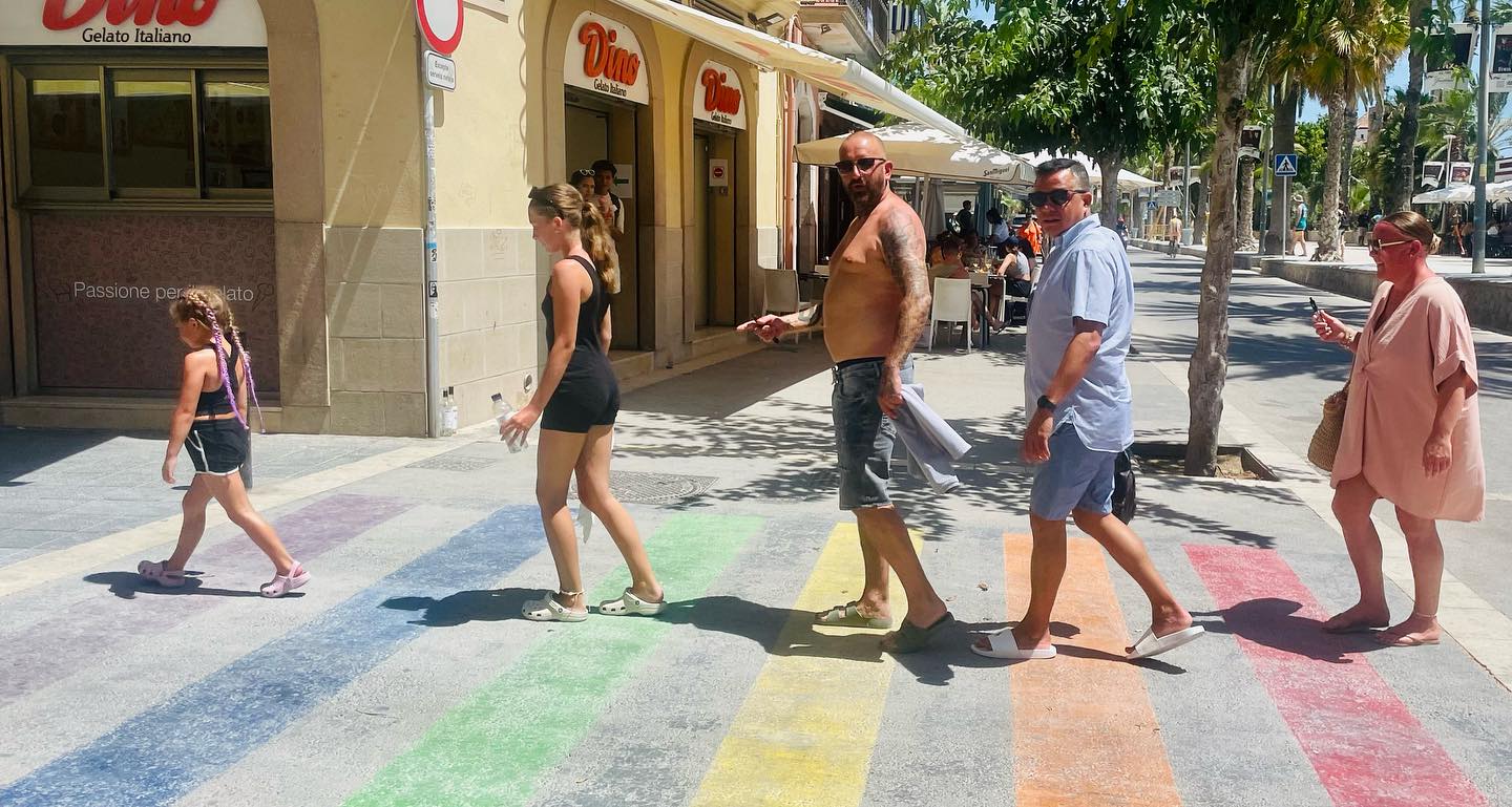 The TV star shared photos from their outings in Barcelona