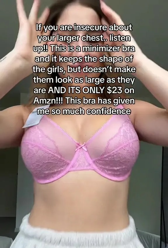 Julia, who has who has 34DD boobs, has praised the £18 bra minimiser from Amazon