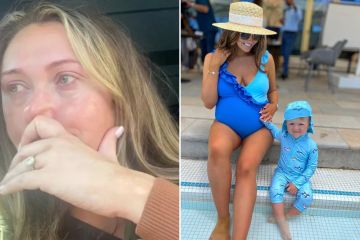 Die schwangere Charlotte Dawson schluchzt, nachdem die Sozialhilfe sie gerufen hat