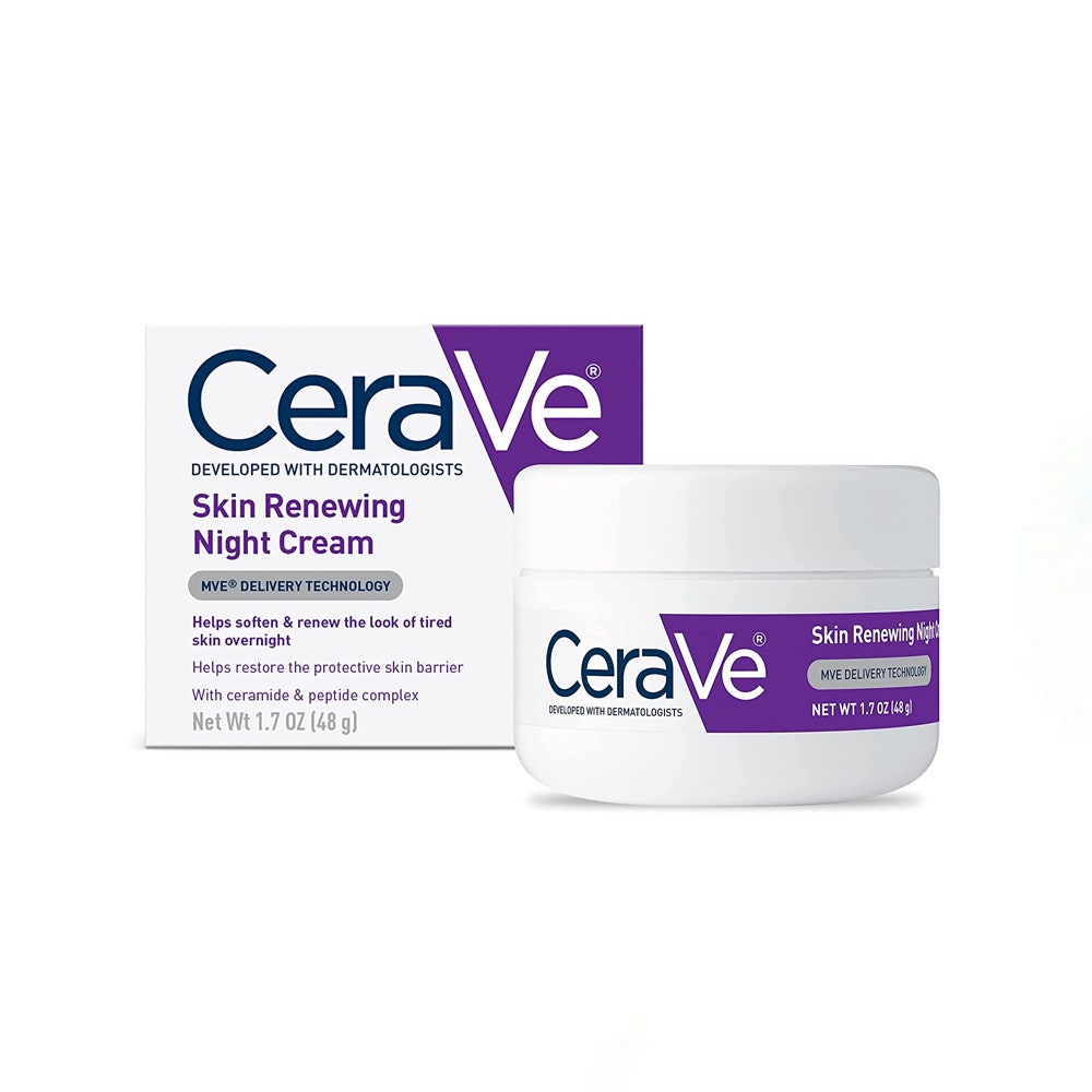 CeraVe Skin Renewing Night Cream auf weißem Hintergrund