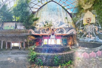 Im verlassenen Bali-Themenpark, von dem die Einheimischen sagen, dass es jetzt spukt