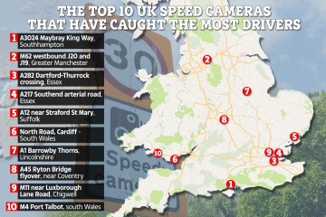 Die britischen Straßen, auf denen Sie am wahrscheinlichsten bei Geschwindigkeitsüberschreitungen erwischt werden, wurden enthüllt