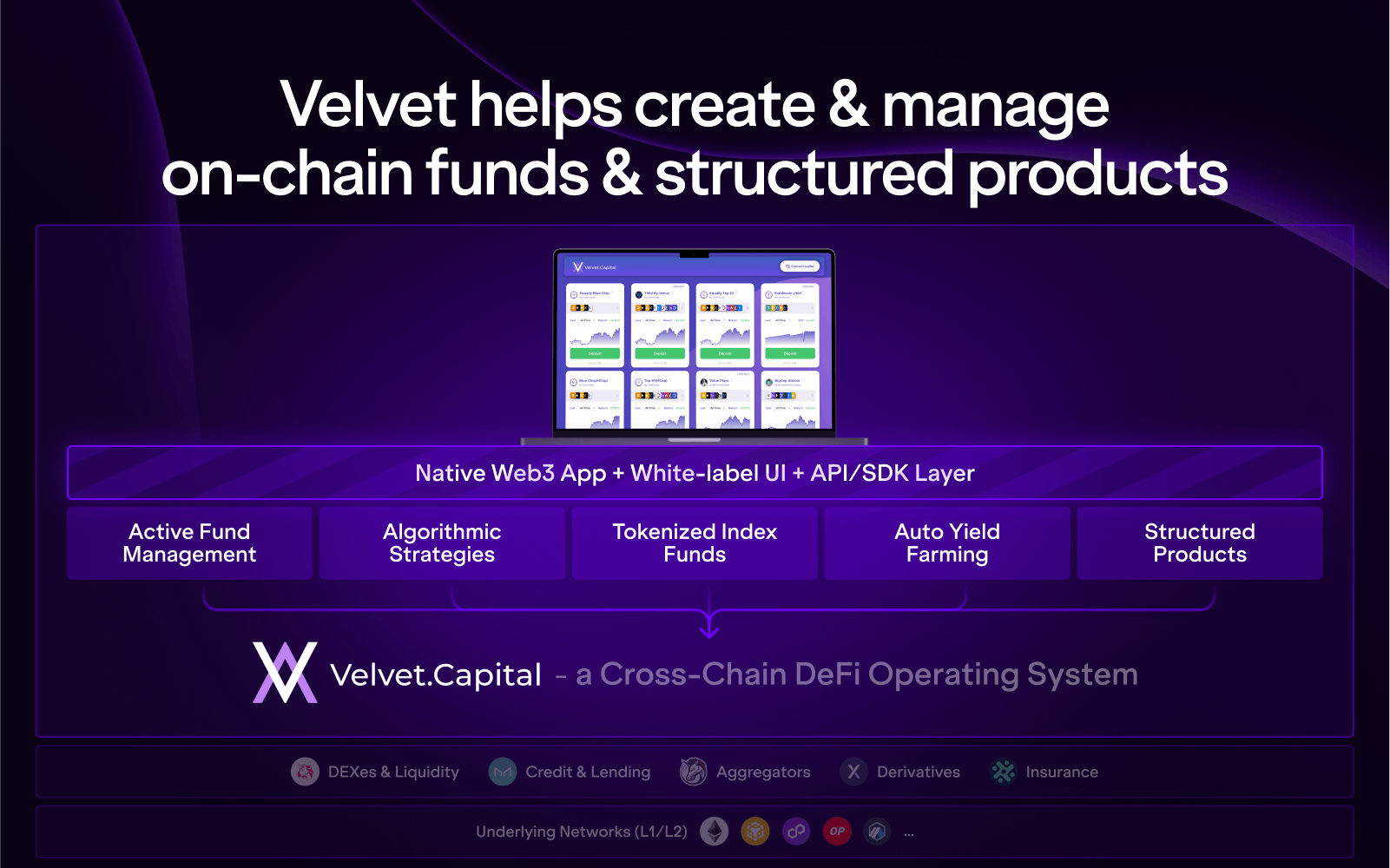 Velvet ermöglicht Vermögensverwaltern kettenübergreifende DeFi-Operationen.  Quelle: Velvet Capital