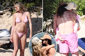 Heidi Klum stellt ihre Figur im Tanga-Bikini zur Schau und packt beim Küssen den Hintern ihres Mannes