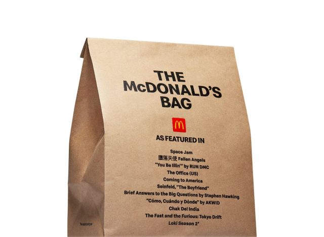McDonald's wie in der Mahlzeit vorgestellt