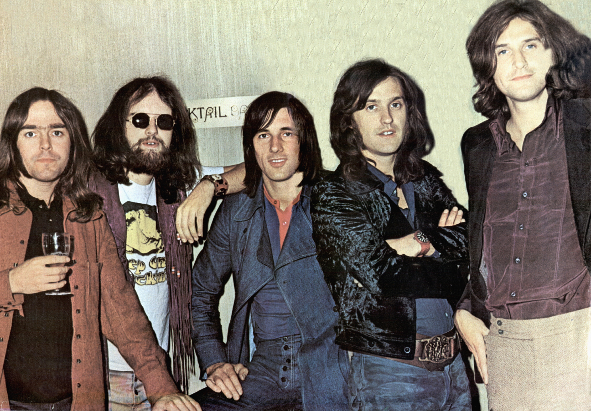 John Gosling (second-left) with The Kinks during their heyday