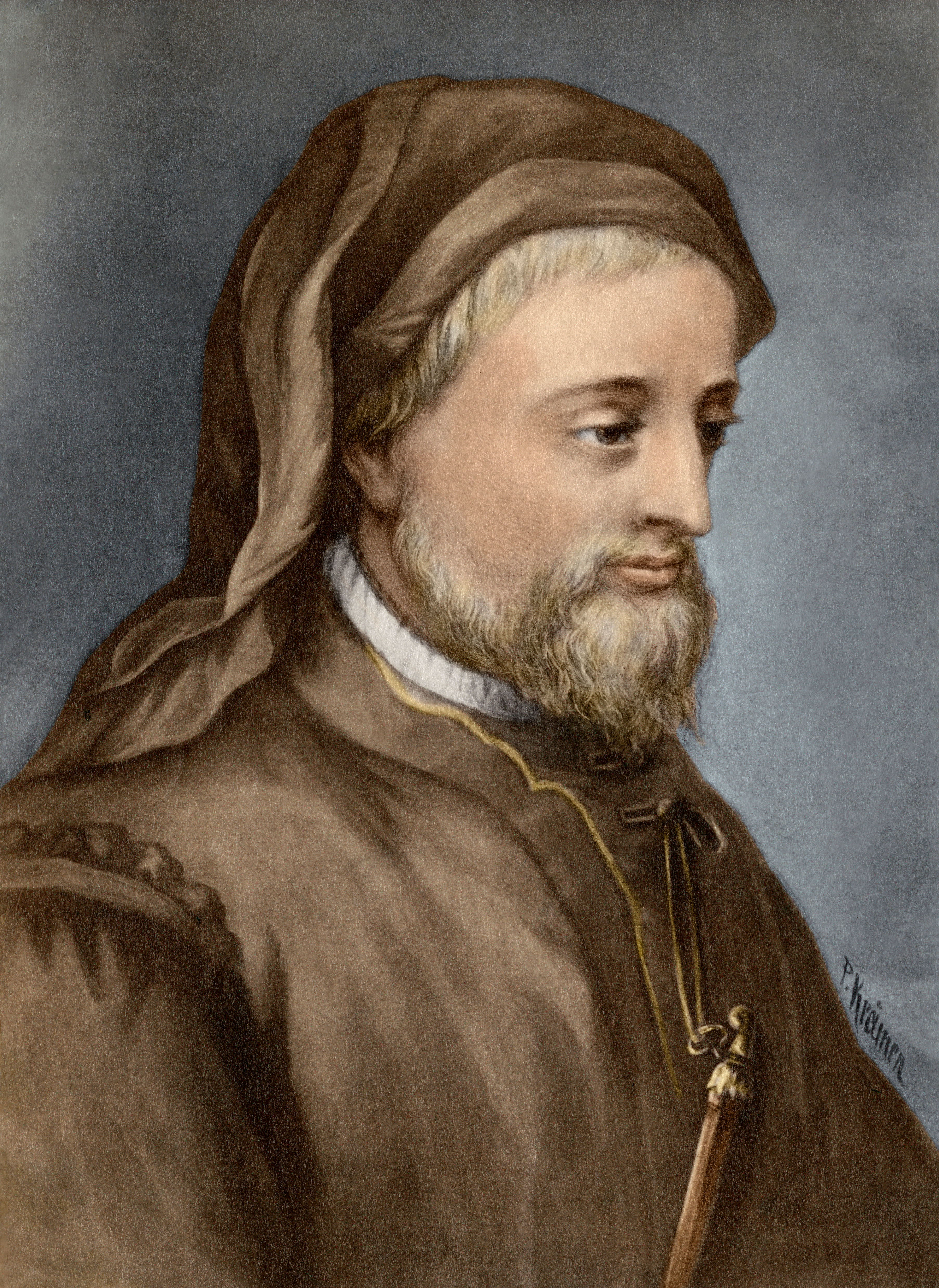 Der englische Dichter Geoffrey Chaucer schrieb die vierundzwanzig Geschichten, aus denen die Canterbury Tales bestehen