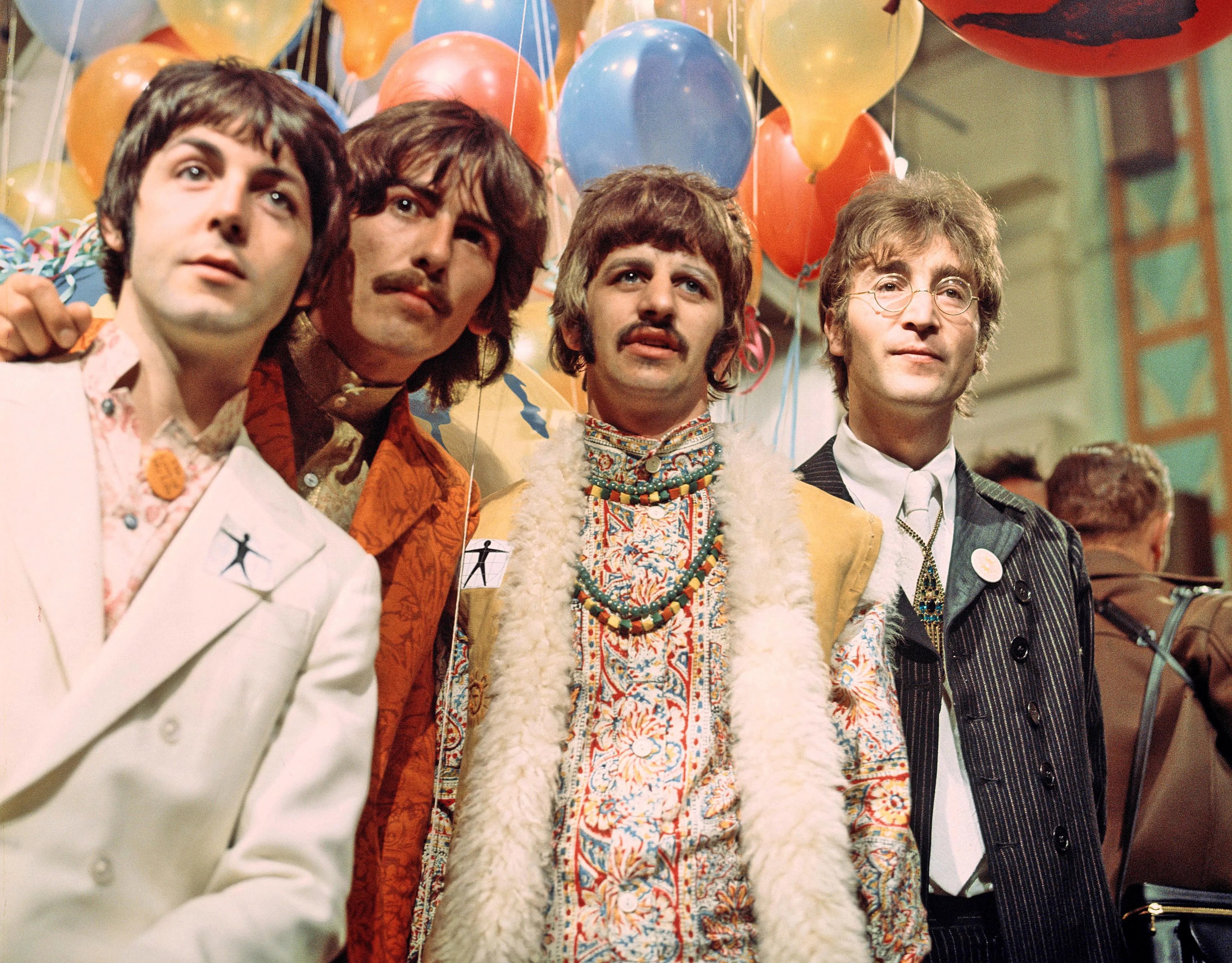 Paul McCartney, George Harrison, Ringo Starr und John Lennon im Jahr 1967