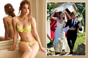 Barbara Palvin begeistert in sexy gelben Dessous, nachdem sie Dylan Sprouse geheiratet hat