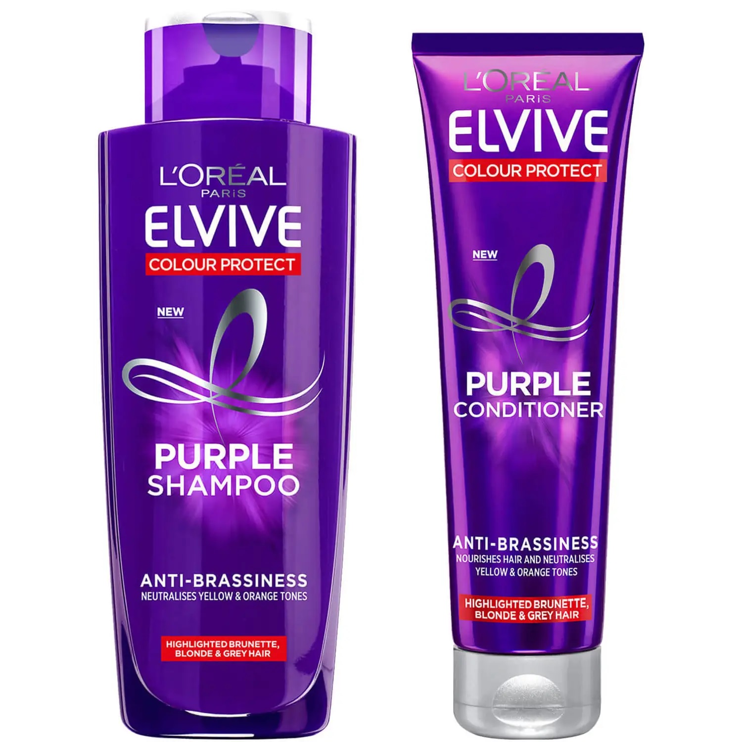 Verwöhnen Sie Ihr Haar mit dem lila Shampoo- und Spülungsset von L'Oreal Elvive zum Preis von 5,99 £