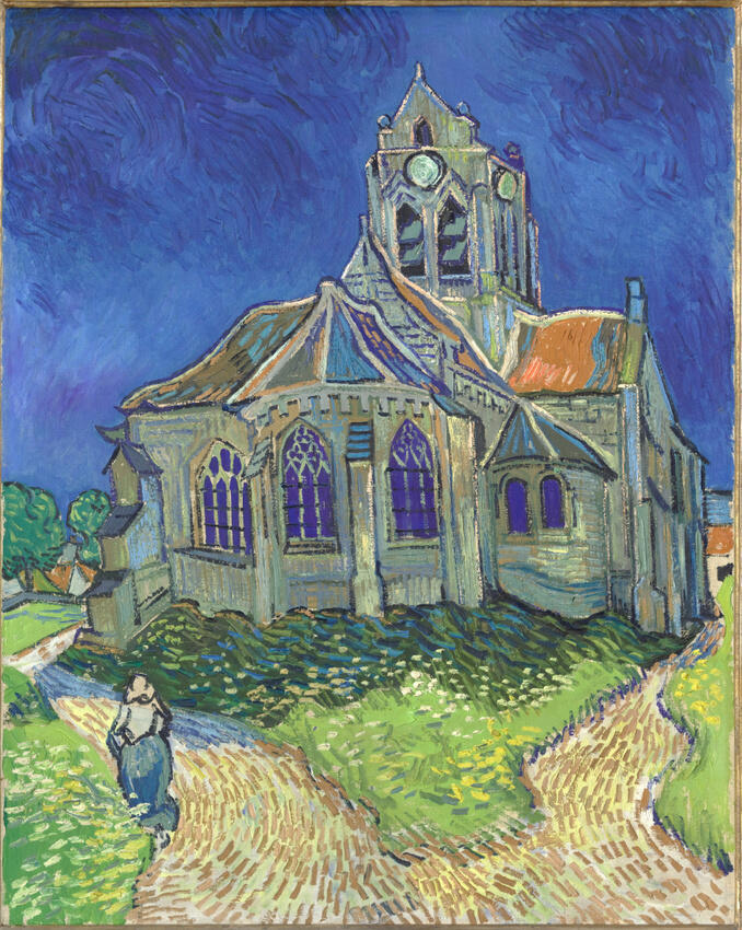 "Die Kirche in Auvers" von Vincent Van Gogh wurde 1952 mit Hilfe von Paul Gachet, dem Sohn von Dr. Paul Gachet, und einer anonymen kanadischen Spende erworben.