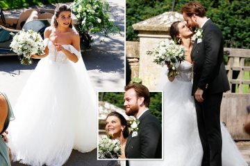 Werfen Sie einen ersten Blick auf das atemberaubende Hochzeitskleid von Coronation-Street-Star Faye Brookes