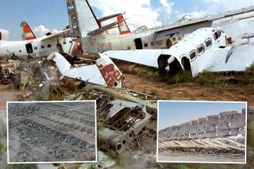 Auf dem GRÖSSTEN Flugzeugfriedhof der Welt, auf dem 4.000 Eliteflugzeuge verrotteten