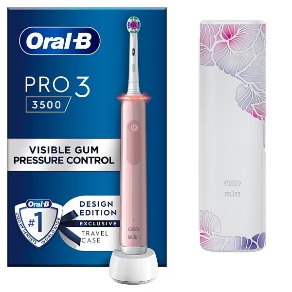 Sparen Sie 55 £ bei Superdrug mit dieser rosafarbenen elektrischen Zahnbürste von Oral-B und dem Reiseetui