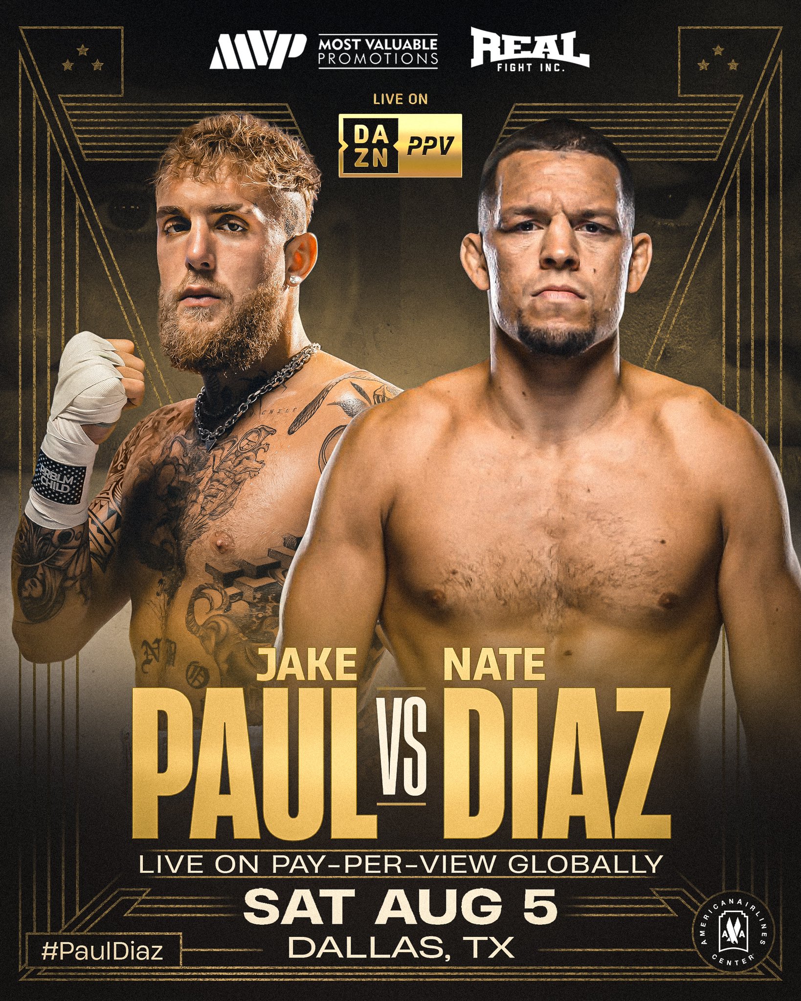 Jake Paul und Nate Diaz kämpfen in Dallas