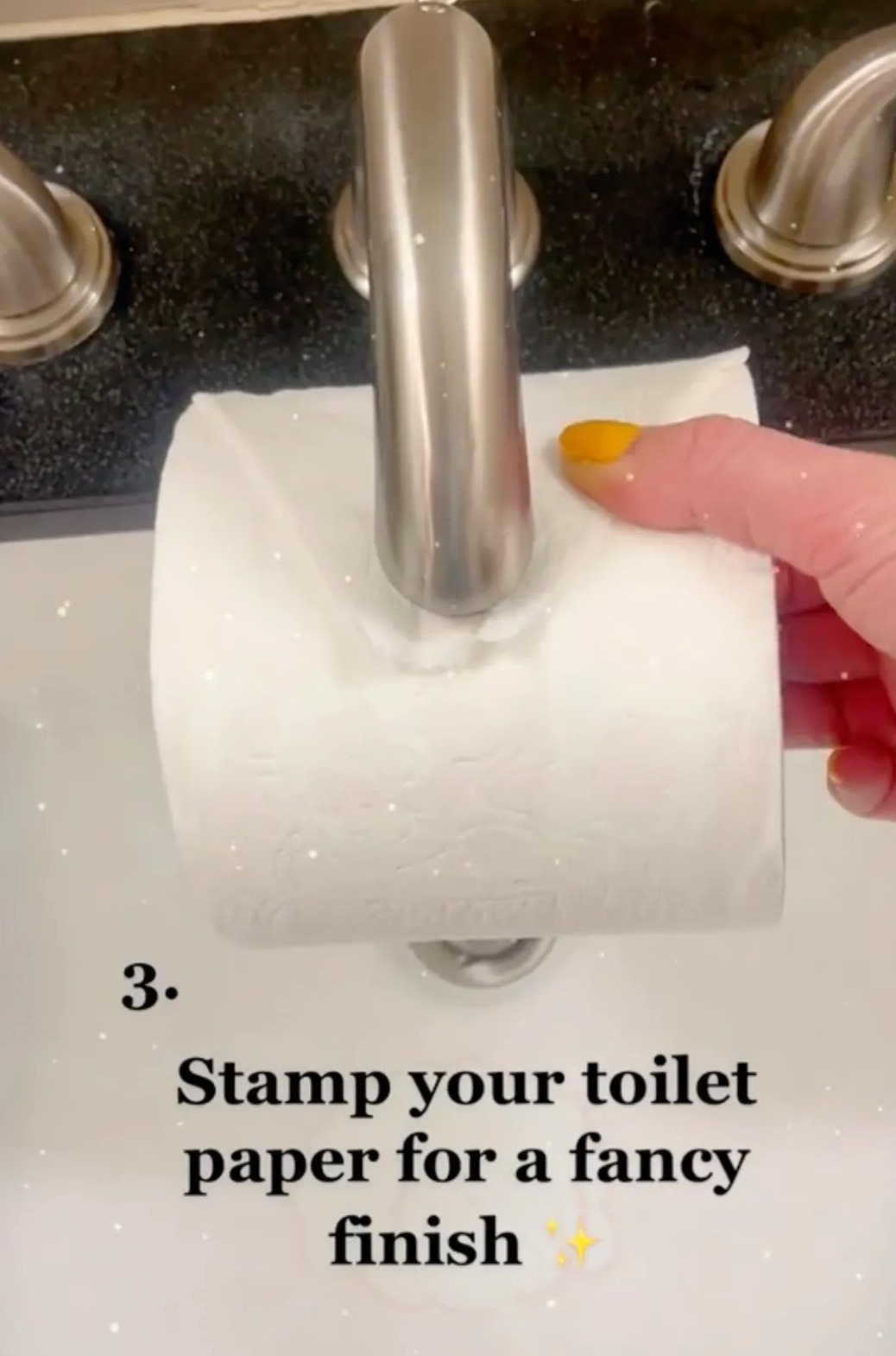 Werten Sie Ihr Toilettenpapier mit einem Stempel auf