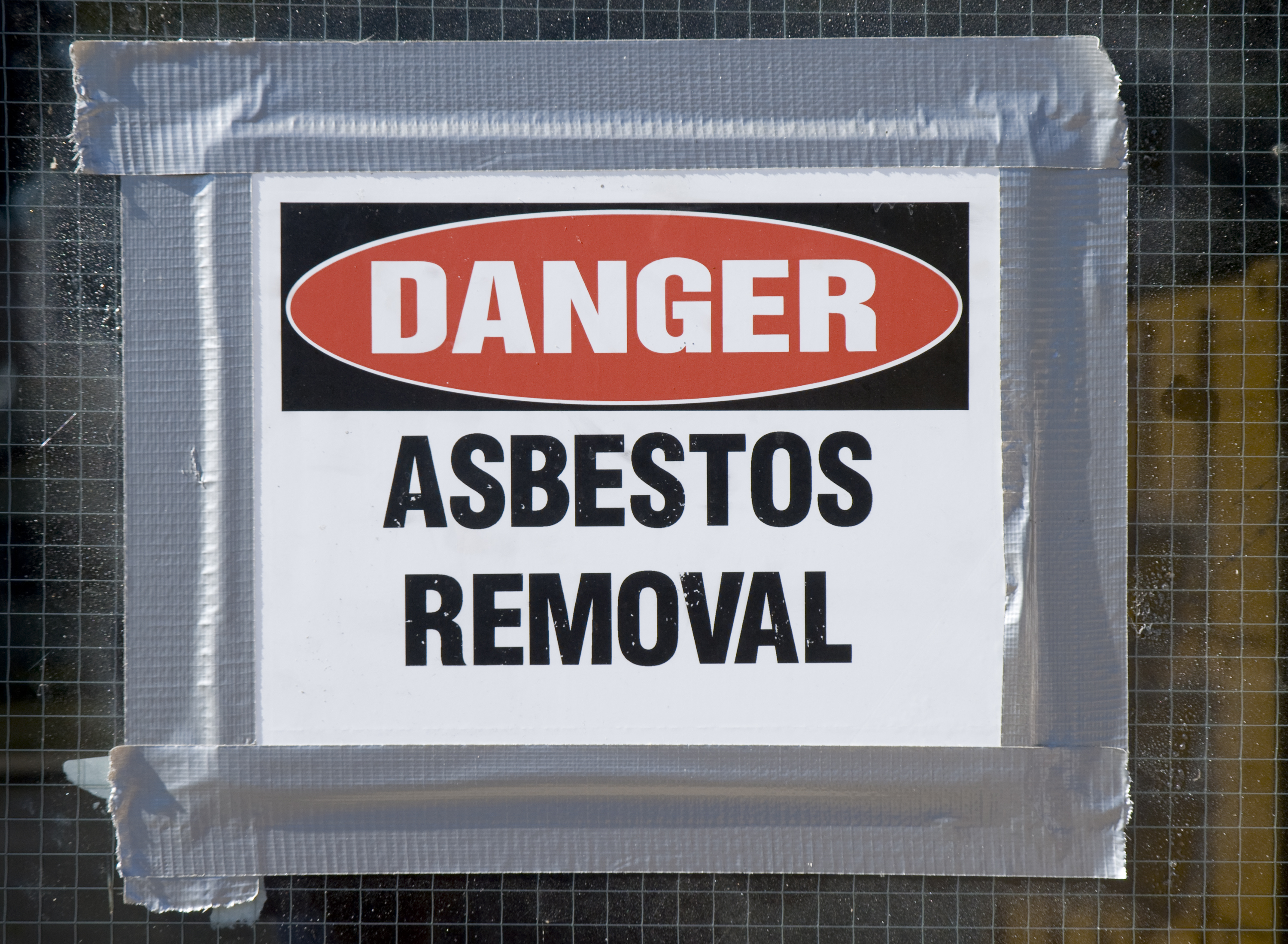 Es besteht die Befürchtung, dass beim Einsturz von Gebäuden Asbestfasern in die Luft gelangen könnten