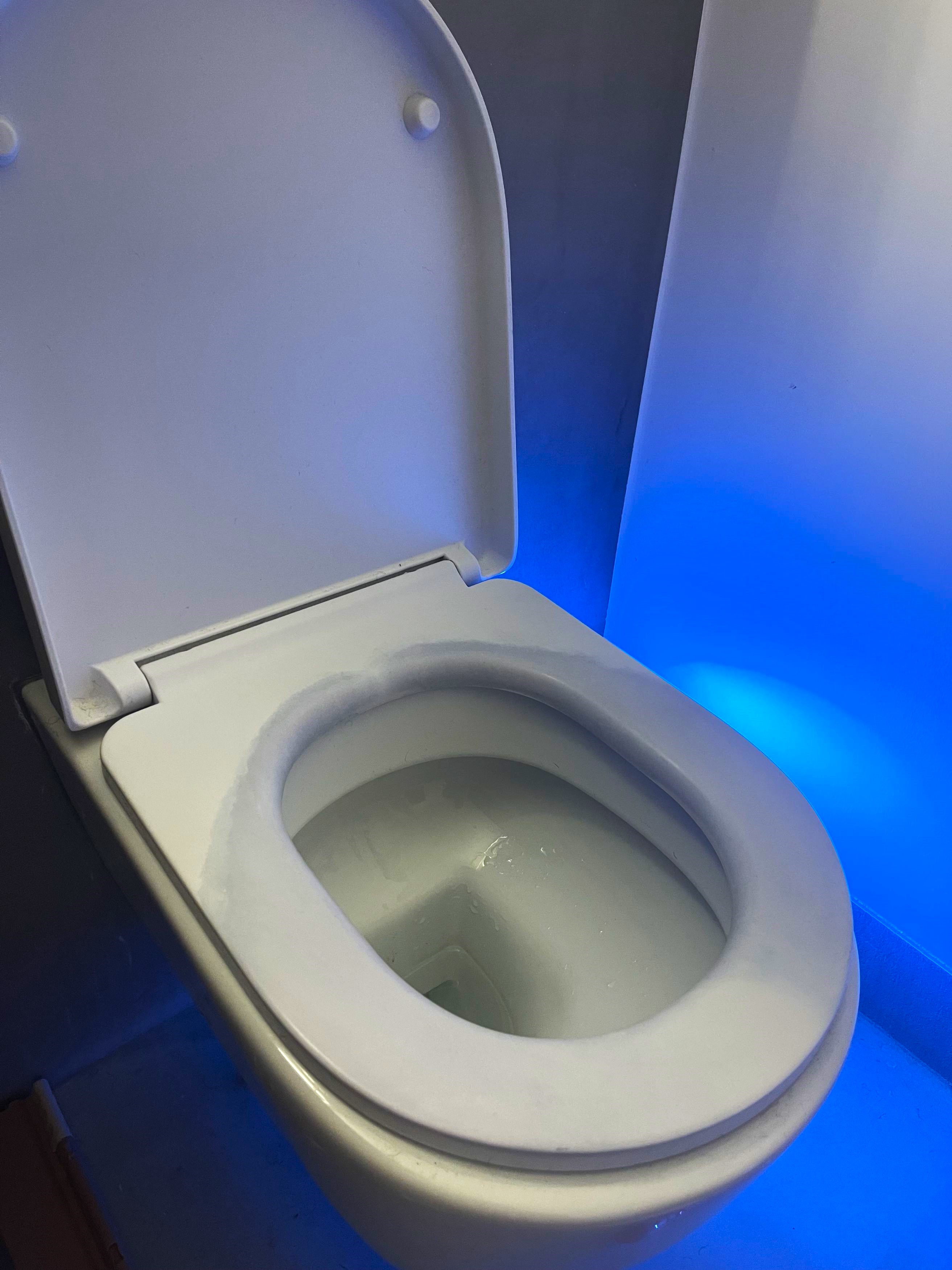 Der Toilettensitz des Paares wurde nach Keishas Schweiß blau