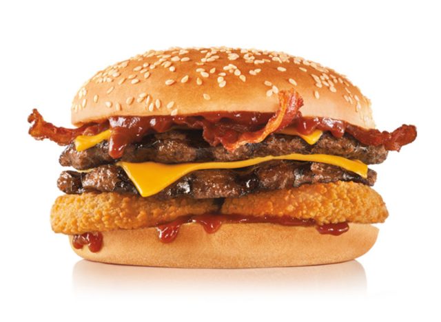 Carls jr.  Würziger Double-Western-Bacon-Cheeseburger