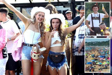 Am heißesten Tag des Jahres ziehen Menschenmengen ihre Kostüme an, während die Temperaturen 33,2 °C erreichen