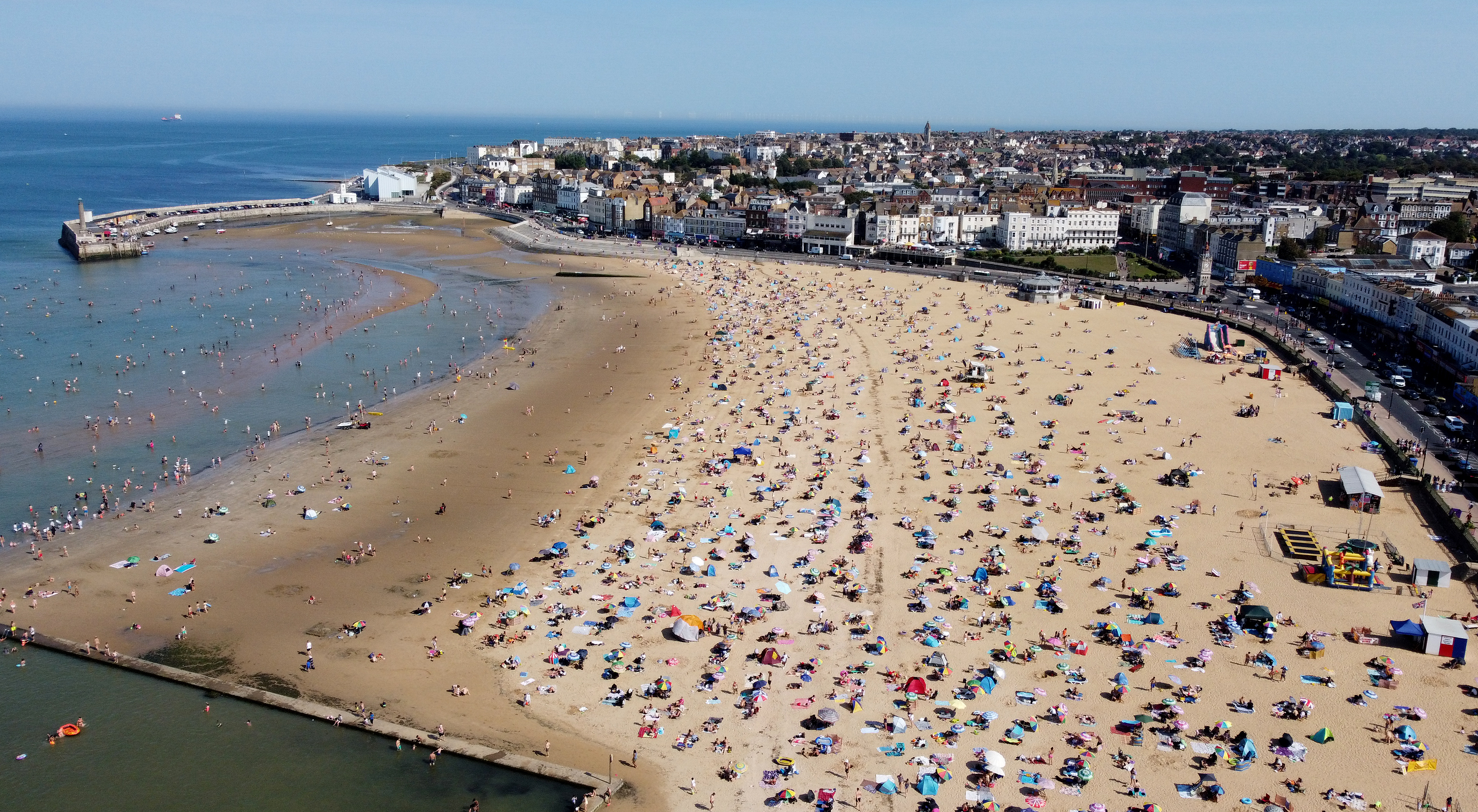 Auch der Margate Beach in Kent war am Sonntag überfüllt