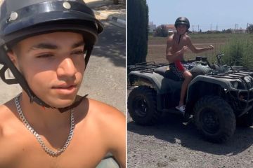 Katie Prices Sohn Junior filmt sich selbst beim Quad-Fahren im Urlaub