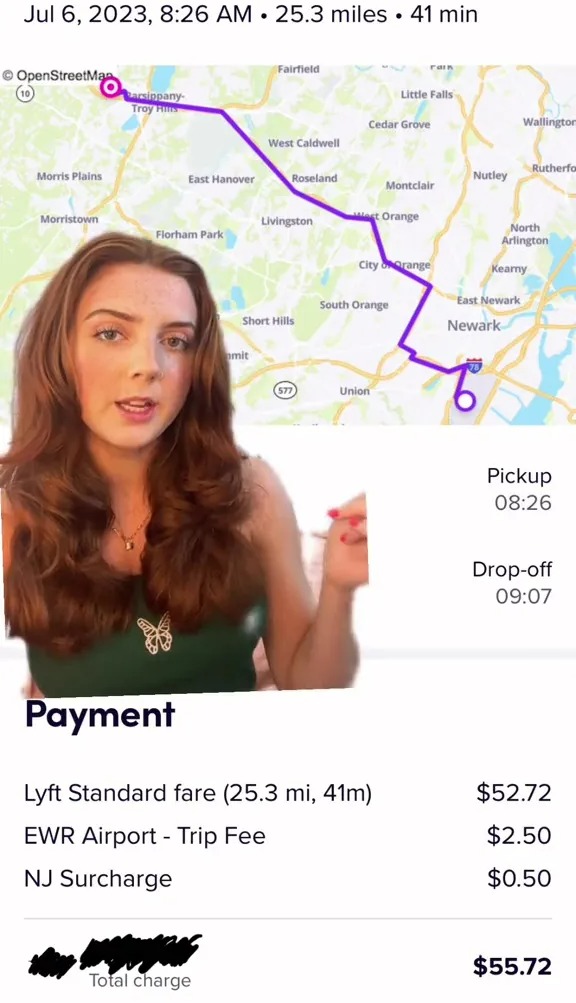 Ein Flugzeug und einen Uber-Tarif zu bezahlen sei günstiger als ein Aufenthalt in der Nähe, sagt sie