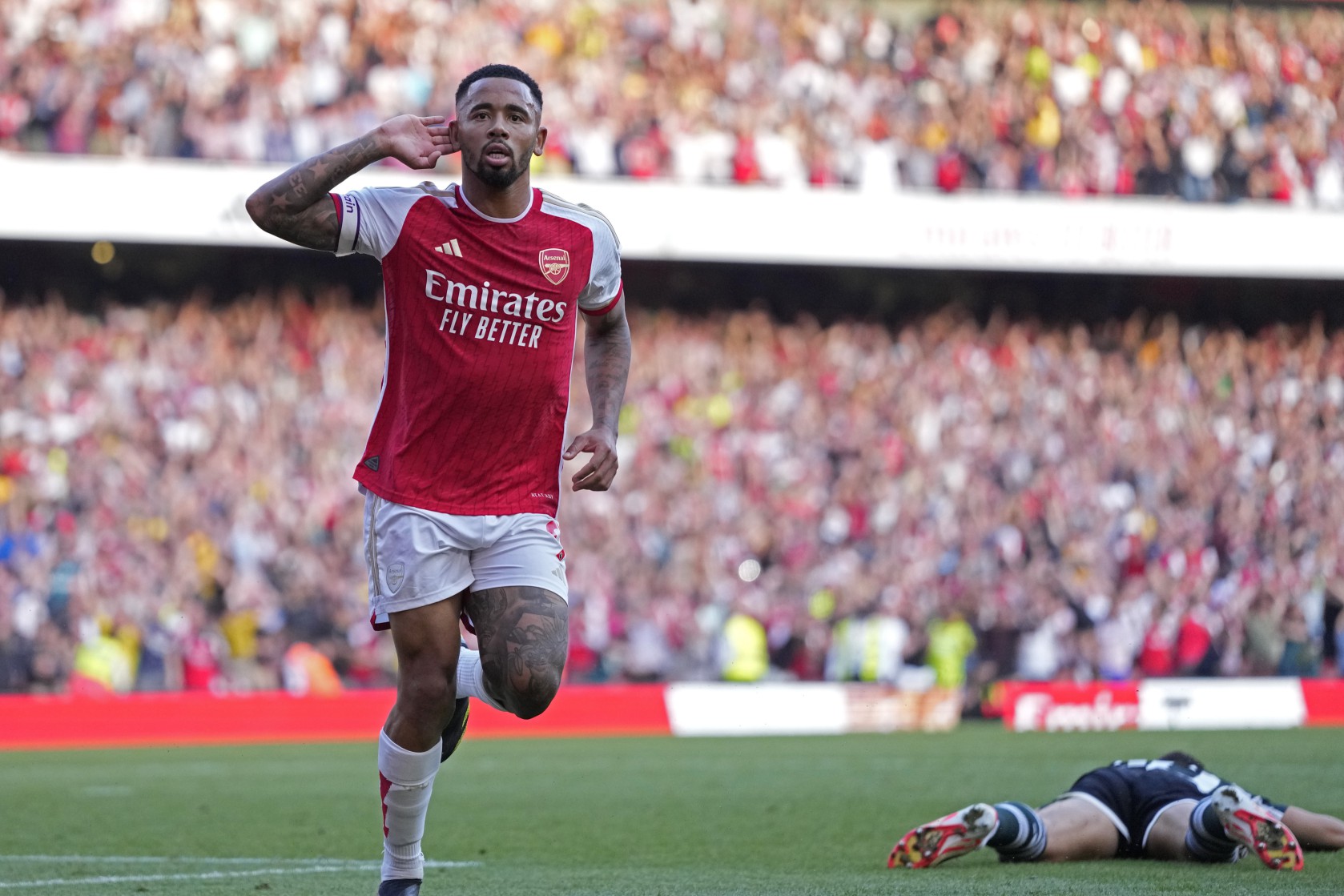 Gabriel Jesus erzielte Arsenals dritten Treffer gegen Manchester United