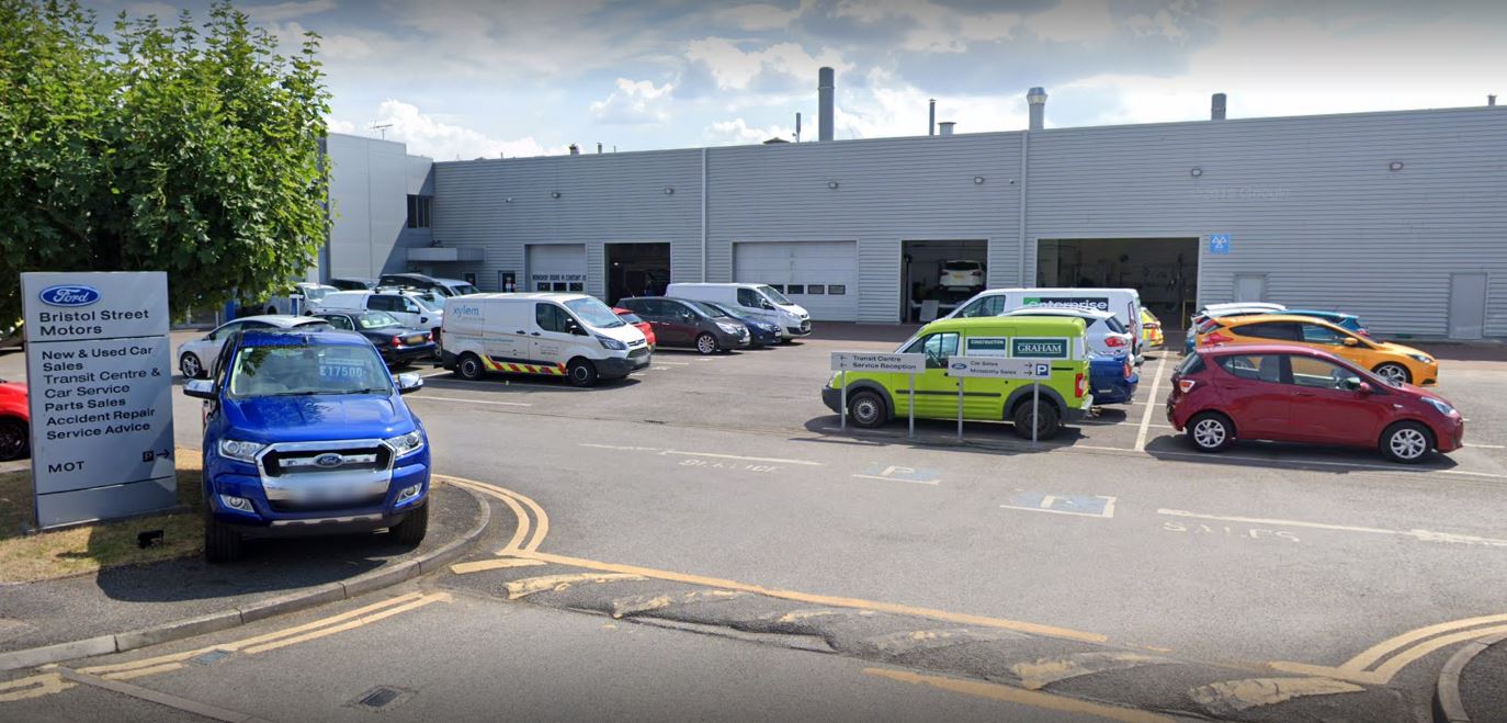 Der Ford-Händler Bristol Street Motors in Stroud, Gloucestershire, wurde am Freitag geschlossen