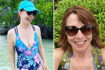 Kay Burley von Sky News ist im Urlaub in Puerto Rico in einem Badeanzug umwerfend