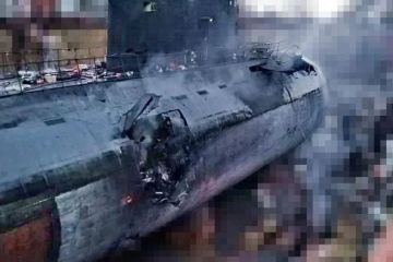Von der Ukraine eingesetzte britische Raketen haben riesige Löcher in den Rumpf eines russischen U-Boots gerissen