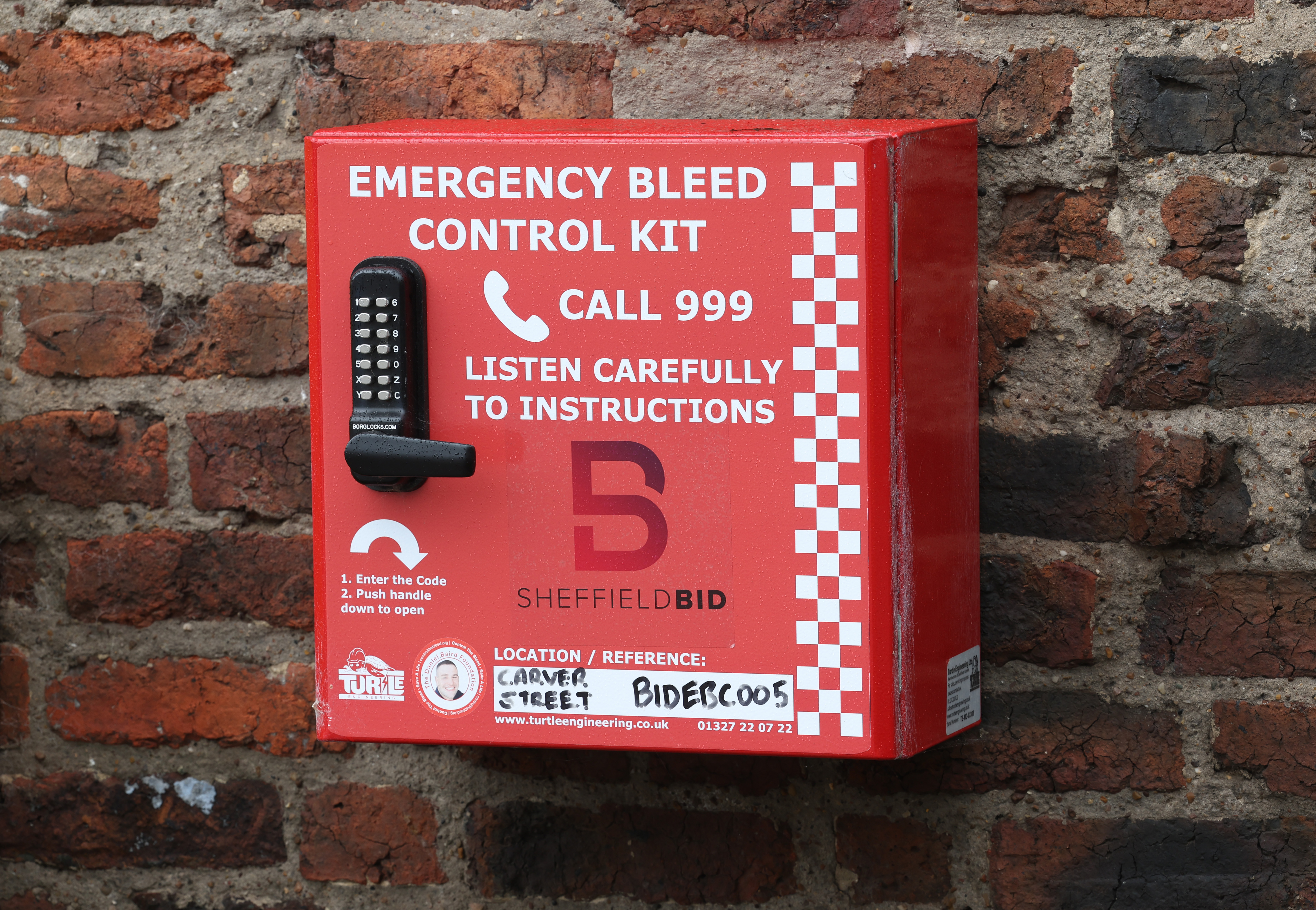 The escalating violence has seen 'bleed kits' installed on the street