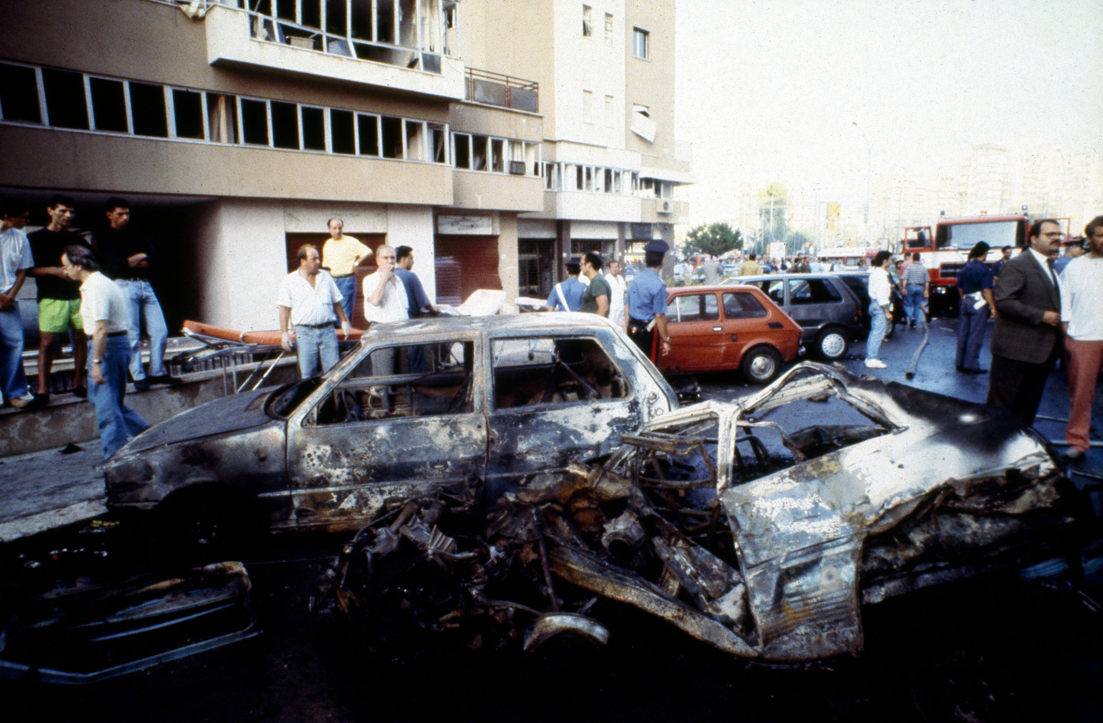 Die Autobombe, die Borsellino 1992 tötete