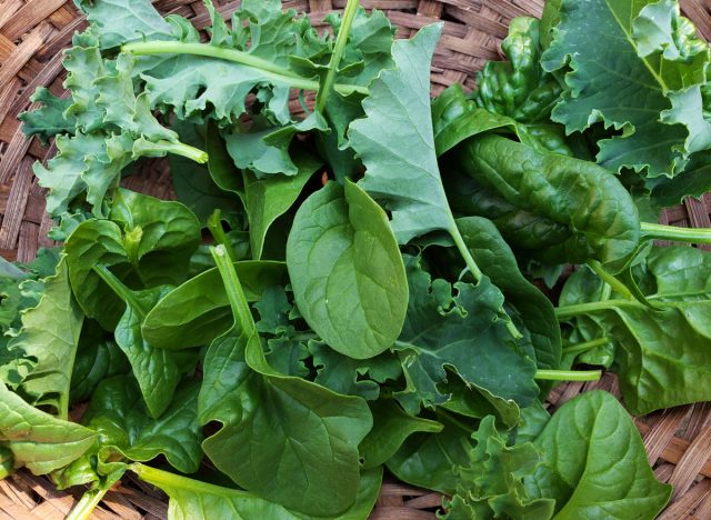 Blattgemüse mit Grünkohl und Spinat