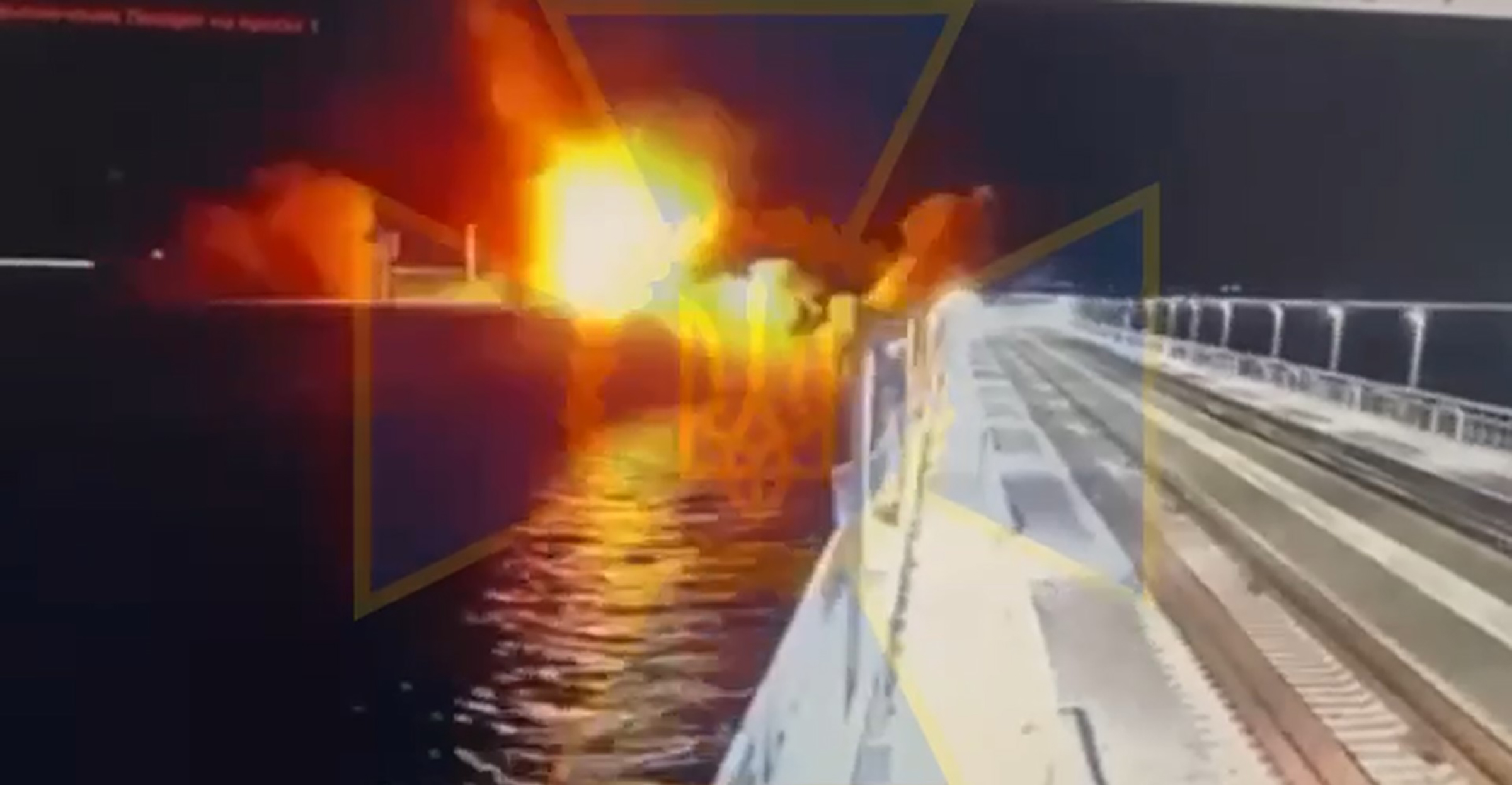 Ein Marinedrohnenangriff auf Putins wertvolle Kertsch-Brücke im Juli