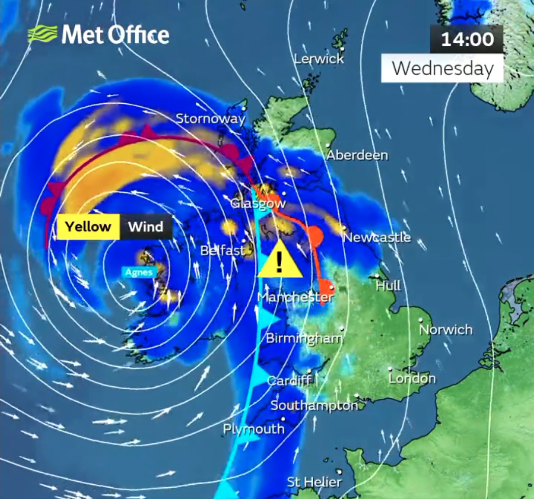 Sturm Agnes soll heute an der Westküste Irlands landen