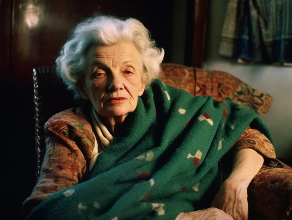 Diese ikonische Glamour-Queen ist hier im Alter von 98 Jahren abgebildet