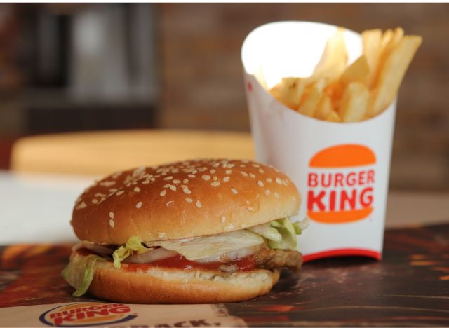 Burger King Burger und Pommes