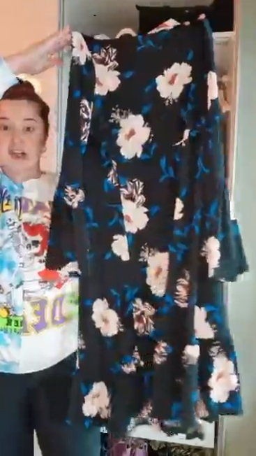 Dieses Kleid mit Blumendruck war für Danielle ein Fehlschlag