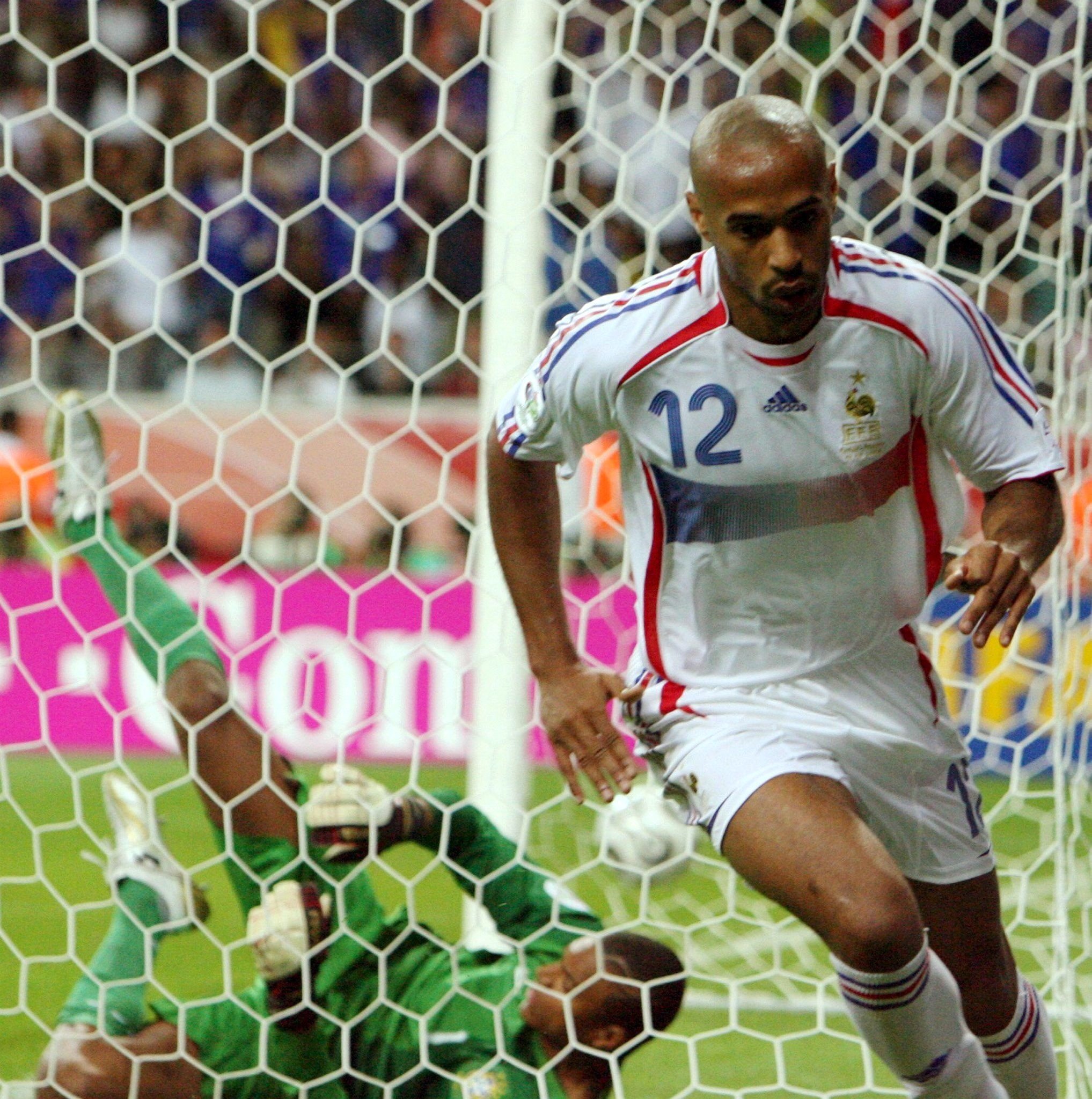 Thierry Henry warf Brasilien 2006 aus der Weltmeisterschaft – im selben Jahr wurde der neue Stürmer von Sao Paulo geboren