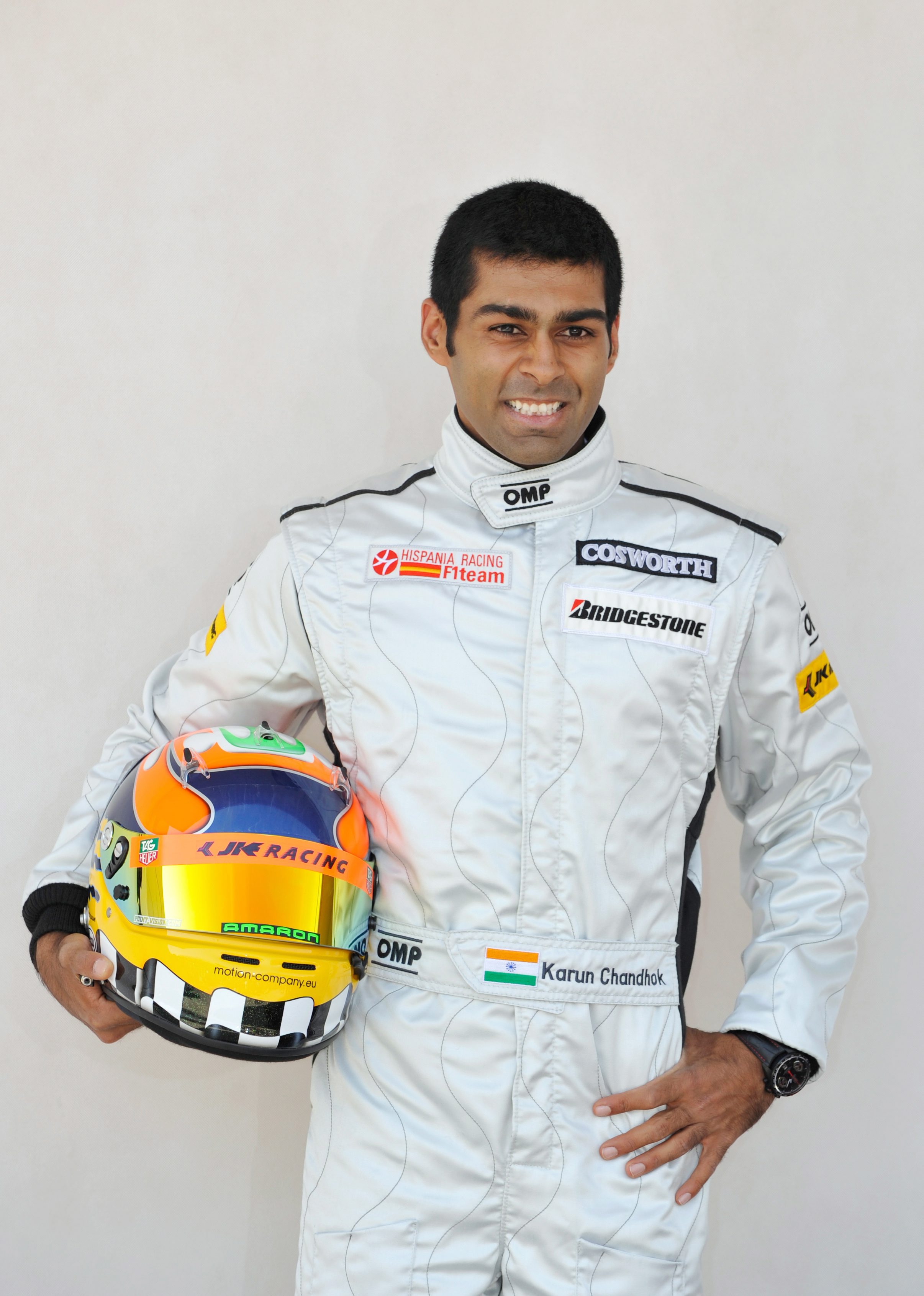 Chandhok auf der Formel-1-Rennstrecke in Bahrain im Jahr 2010, als er seinen berührenden Moment mit Schumacher erlebte