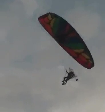 A paragliding militant was captured storming into Israel this morning