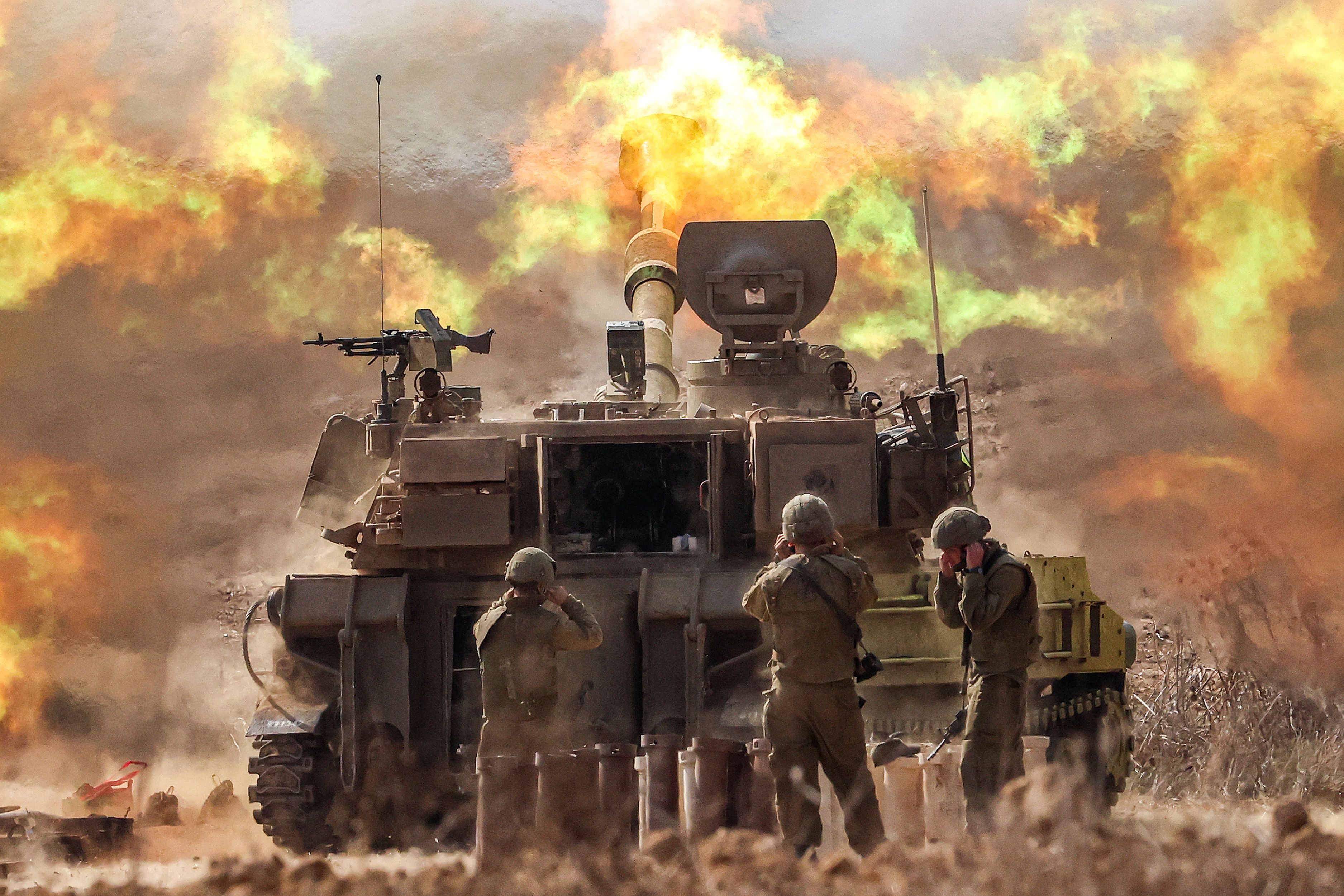 Israelische Streitkräfte beschießen Artillerie nahe der Grenze zum Gazastreifen