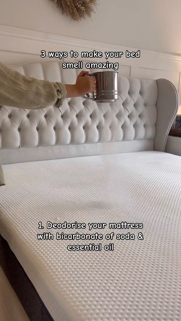 Sie verwendete ätherische Öle und Backpulver, um ihre Matratze frisch zu halten