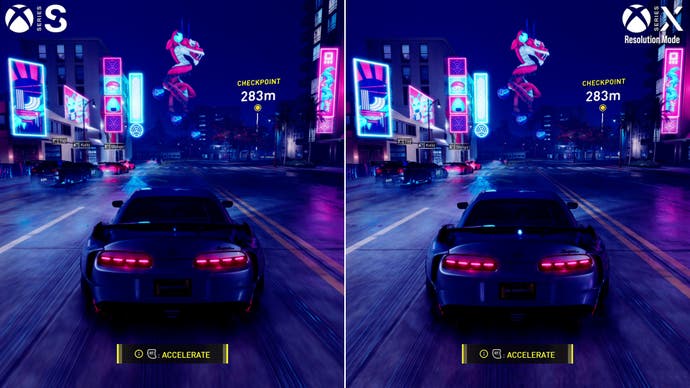 Screenshot der Xbox Series X vs Series S vom Crew Motorfest