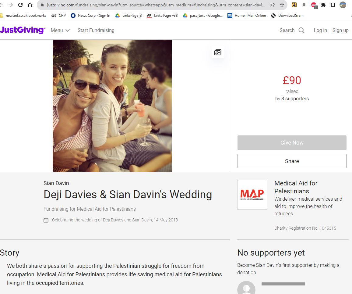 Deji Davies und Sian Davin, Just Giving